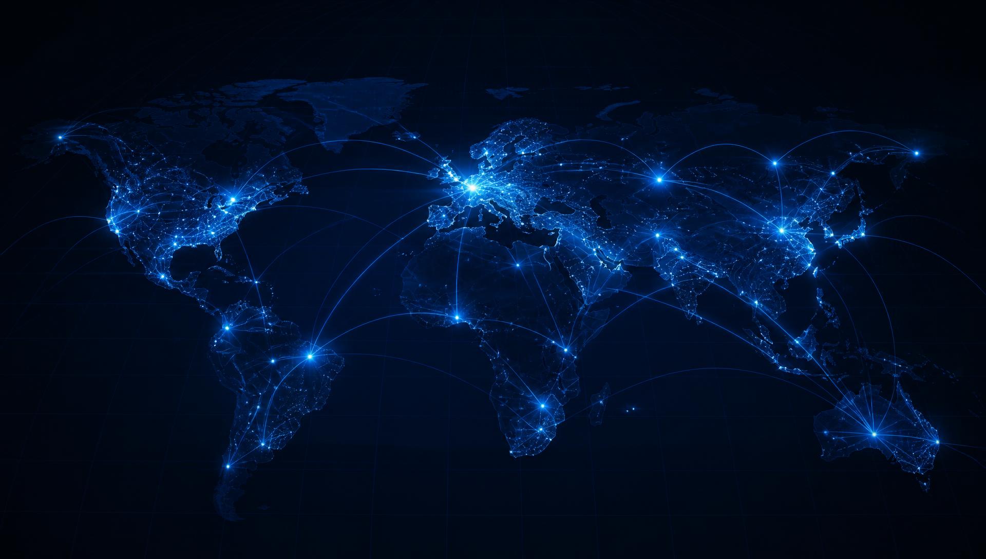 Global network of connected international operations